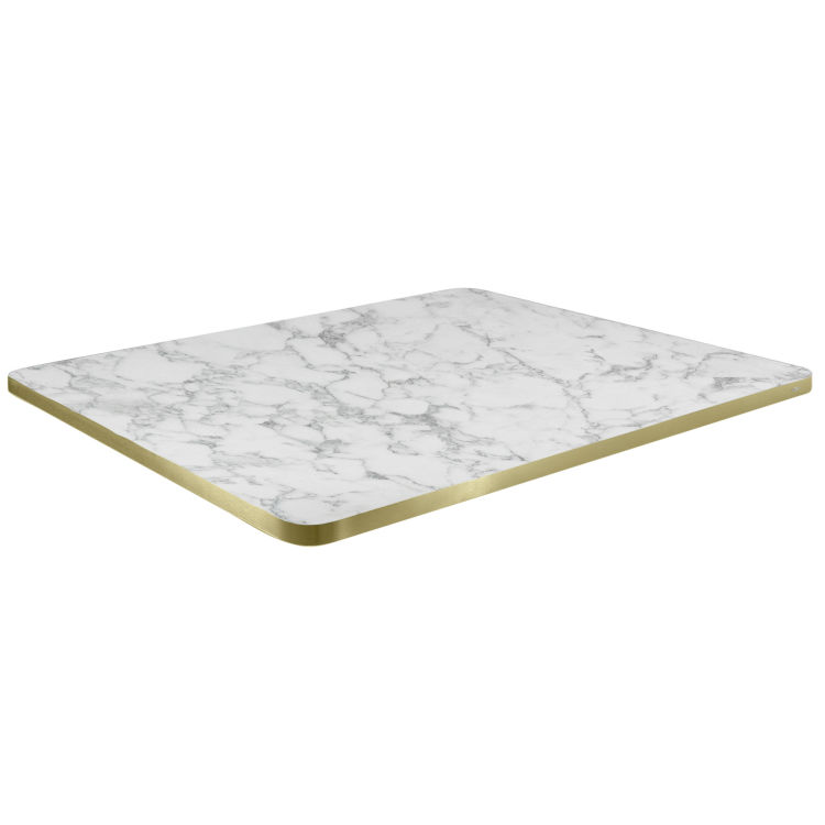 Plateau de table d'intérieur Marvani rectangulaire, motif marbré