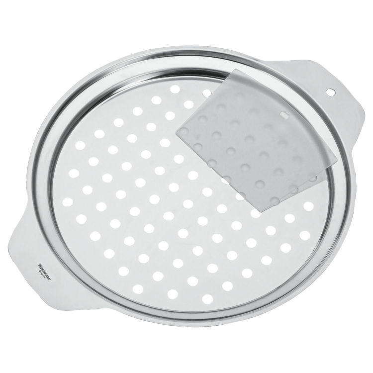 Grille à spaetzle avec 2 raclettes.