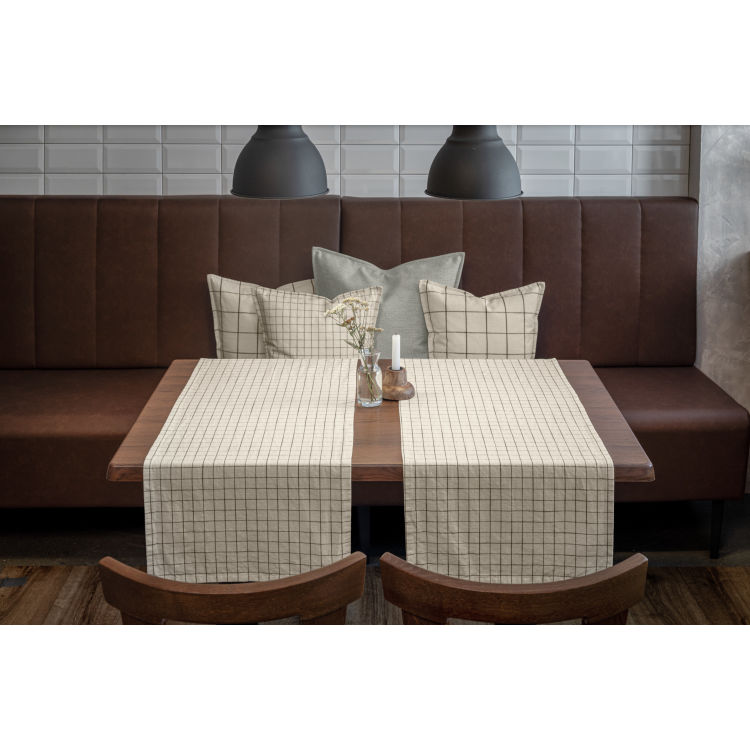 Tischwäsche Skan klein kariert nach Maß genäht je m², besonders pflegeleicht