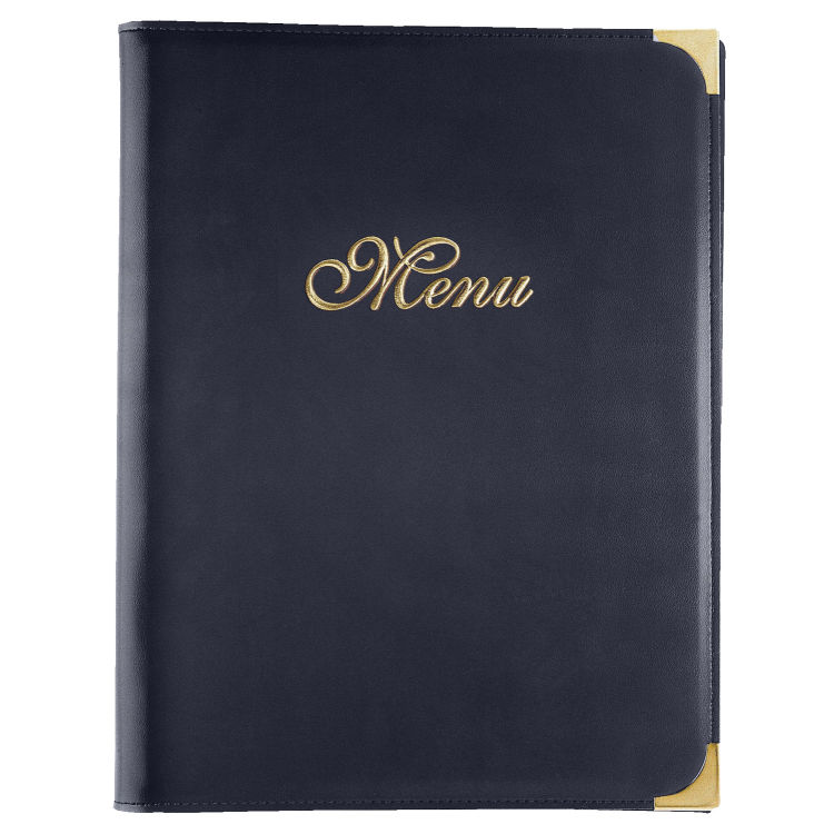 Portamenu Aragon con stampa A4, Effetto pelle