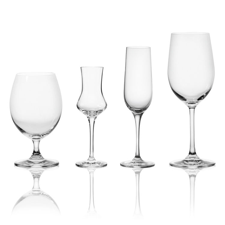 Verre en cristallin Château