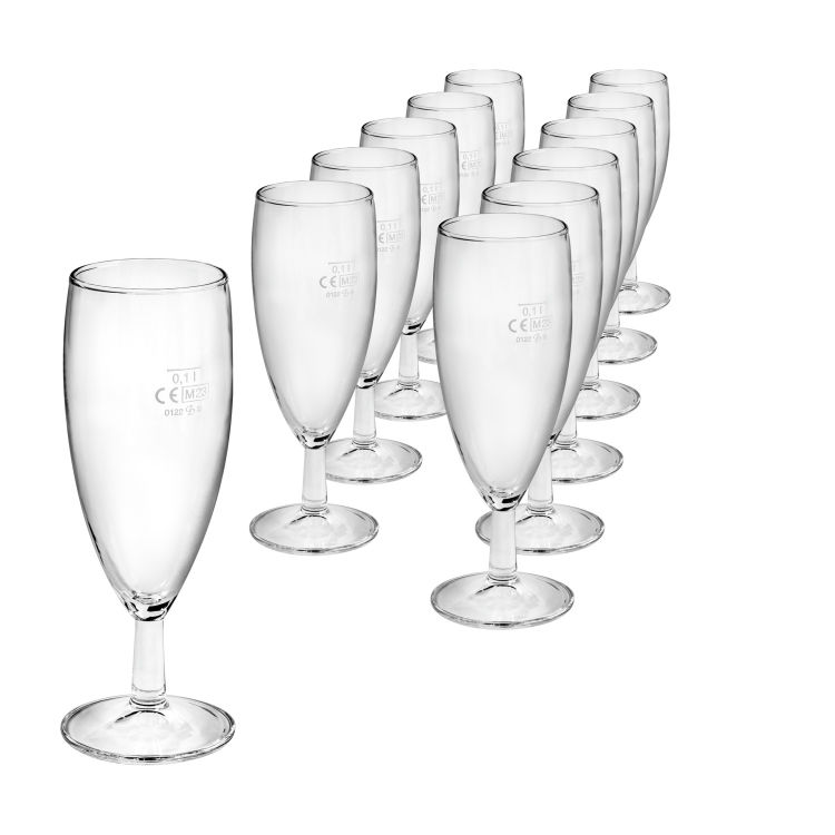 Champagneglas Super-Set med mätrand