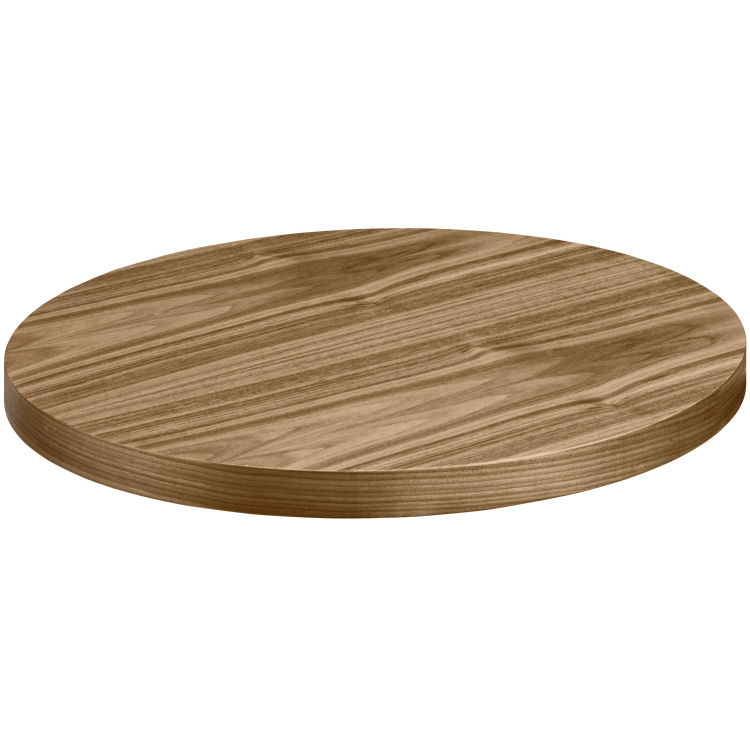 Plateau de table Sumba rond, placage en bois véritable