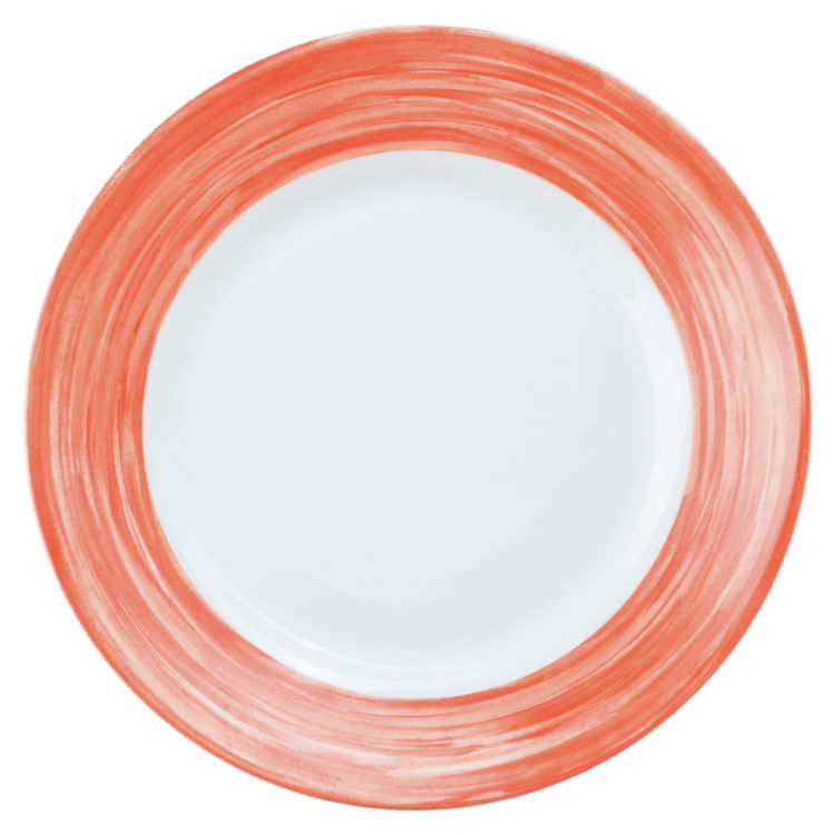 Plate Brush flat, opal glass