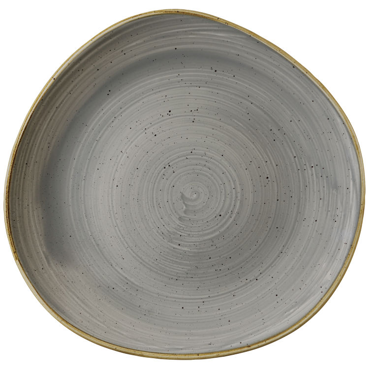 Teller flach Stonecast Peppercorn organisch