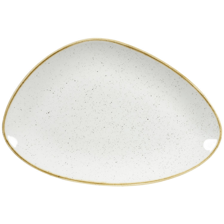 Chefs Platte Stonecast Barley White dreieckig