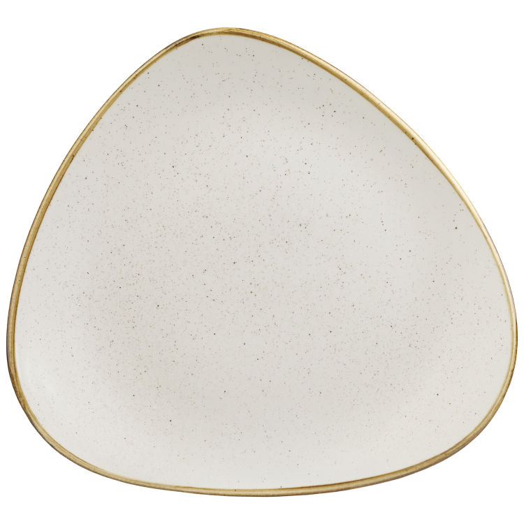 Teller Stonecast Barley White dreieckig