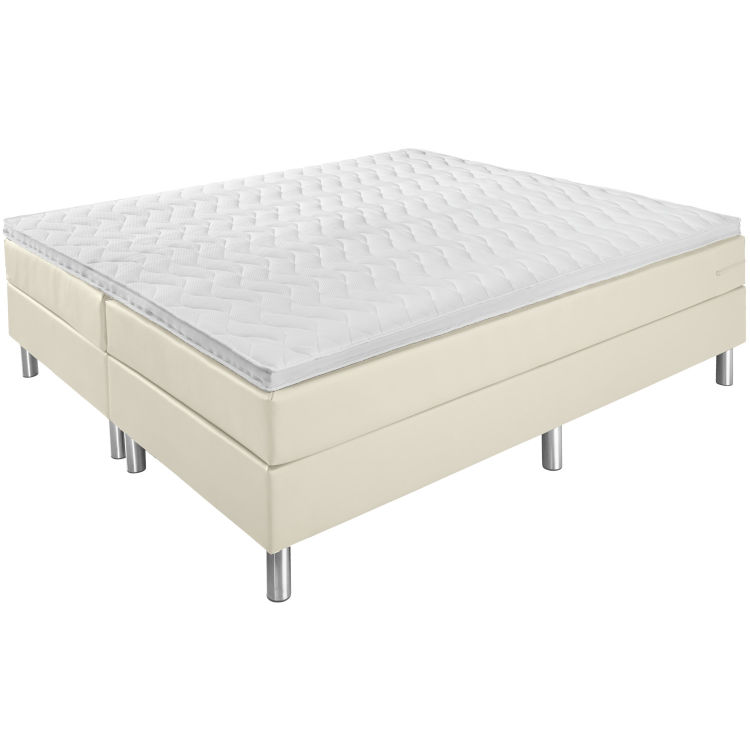 Box spring bed Basic Imitation leather, without headboard