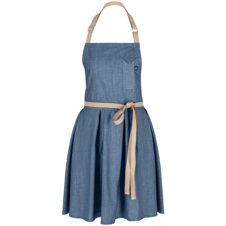 Tablier à bavette Jute avec jupe 76x80 cm