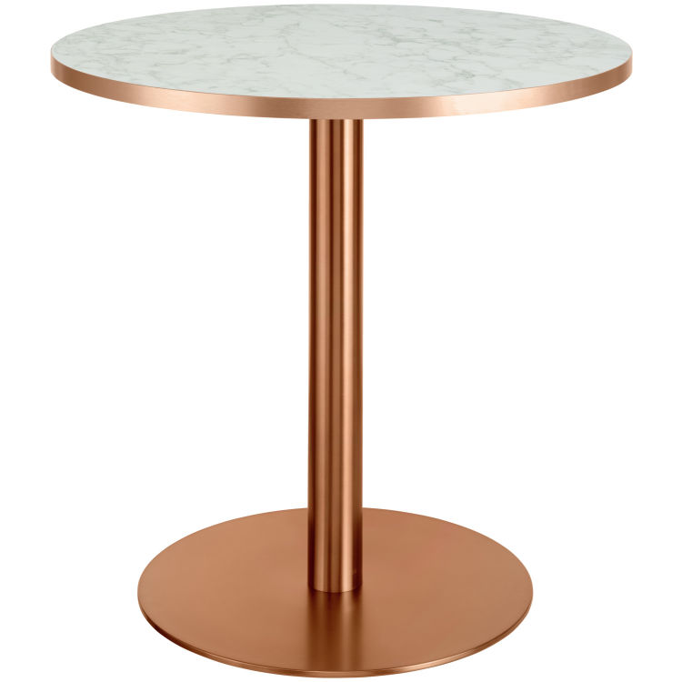 Dining table Marvani table base stainless steel copper, High stability and tilt resistance