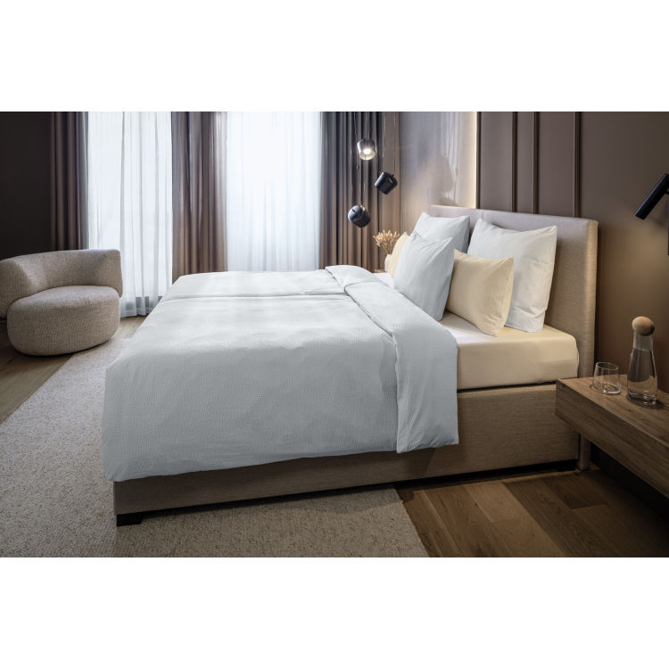 Taie d'oreiller Avellino seersucker tissé