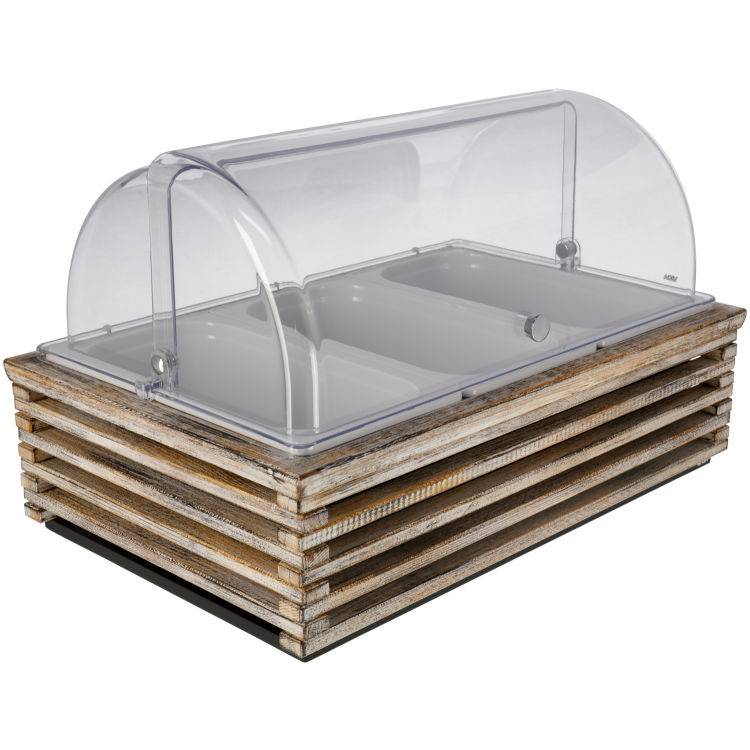 Set fraîcheur Natchez mélamine blanche 3 x GN 1/3 H 10 cm