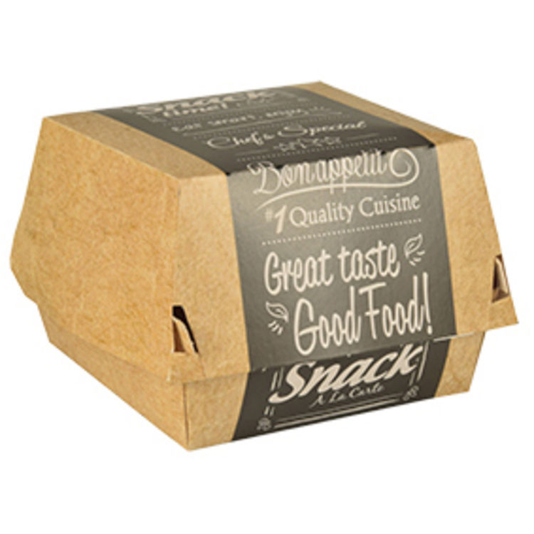 Hamburger-Box Good Food, Frischfaser-Pappe Pure