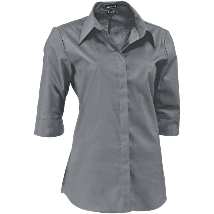 Bluse Dreiviertelarm Fiore Regular Fit, Baumwoll-Polyester-Stretch