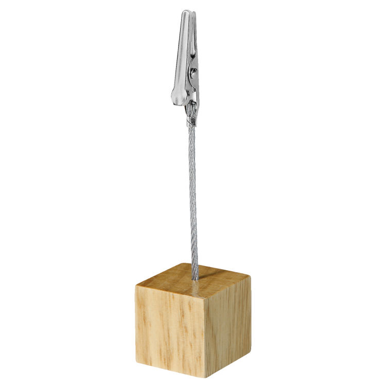 Kaarthouder hout met klemmen