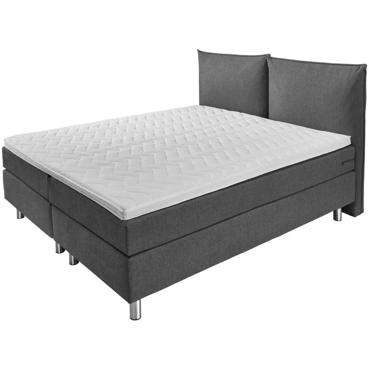 Cama Boxspring Comfort tela, cabecero tapizado