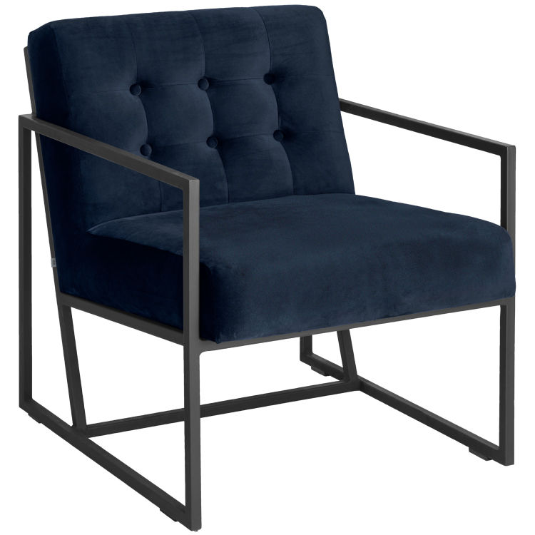 Fauteuil lounge Duncan velours, charge max. 160 kg