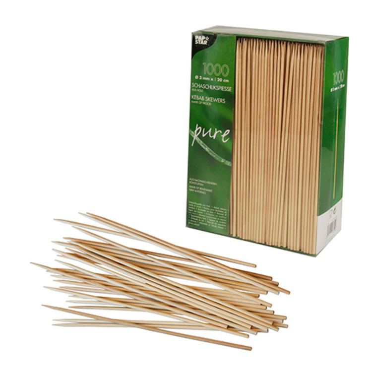 Schaschlikspieße Pure, Holz, 20 cm