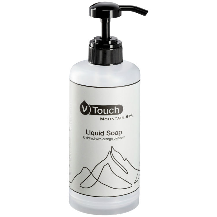 Flacon distributeur à pompe Mountain Spa savon liquide, montage mural ou positionnement indépendant