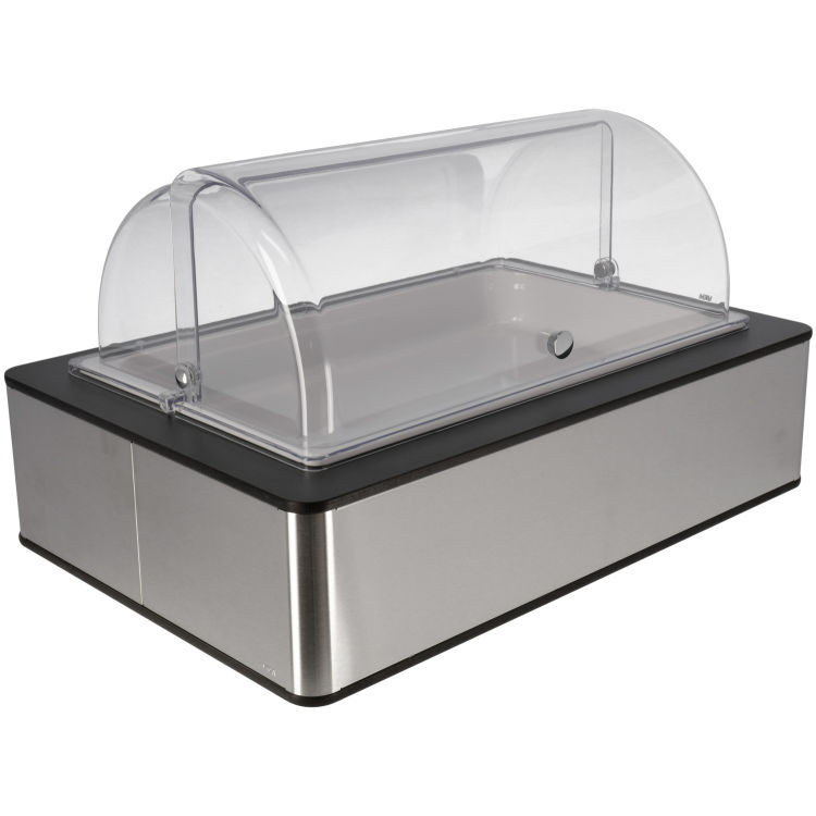 Set fraîcheur Fundale anthracite mélamine blanche GN 1/1 H 6,5 cm