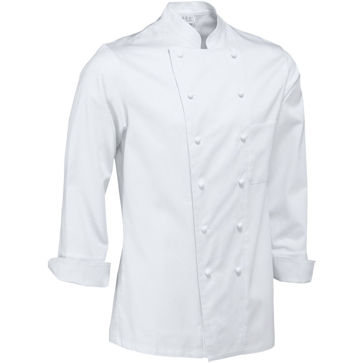 Giacca da cuoco Samuel maniche lunghe bordino bianco