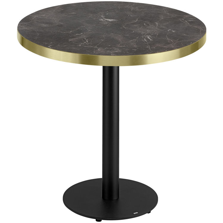 Mesa de comedor Marvani con estructura de acero, Muy estable y resistente al vuelco