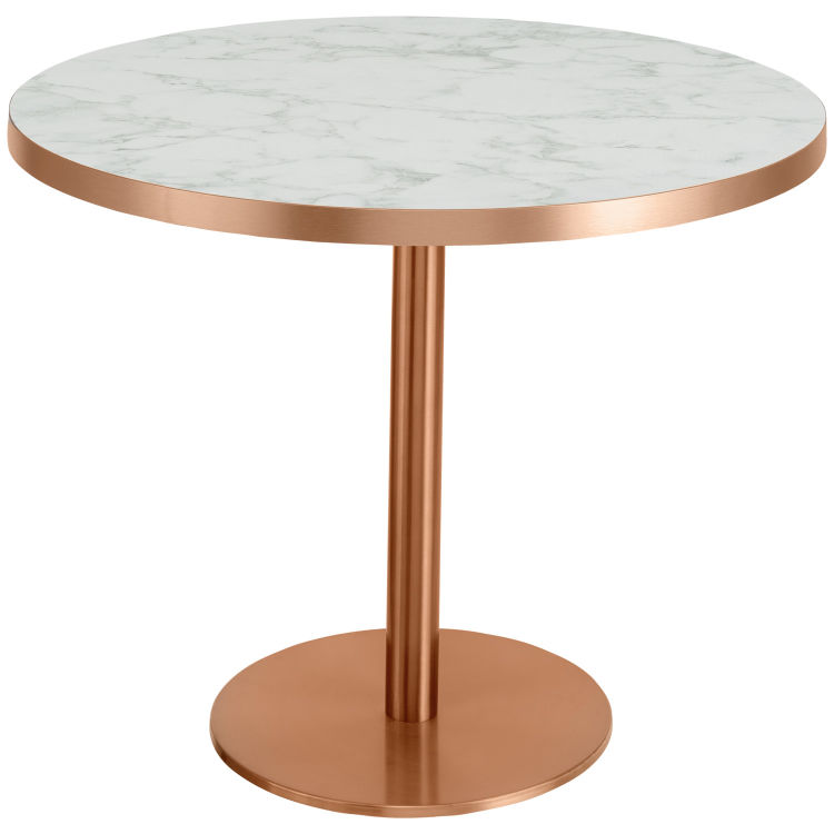 Esstisch Marvani Tischgestell Edelstahl kupfer, hohe Stand- und Kippsicherheit