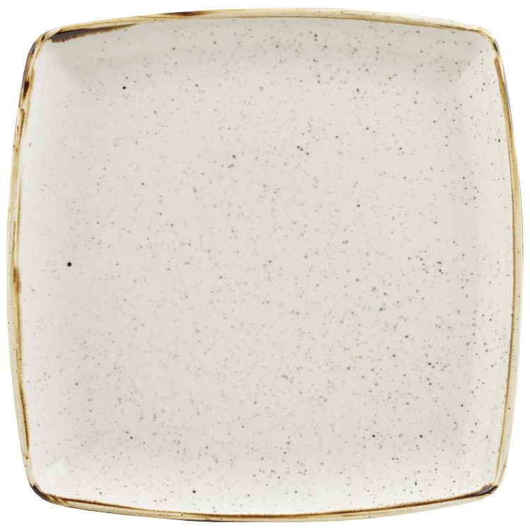 Platte tief Stonecast Barley White quadratisch