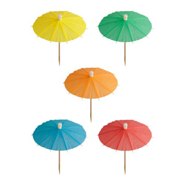 Deko-Picker Eisschirmchen uni, farbig sortiert