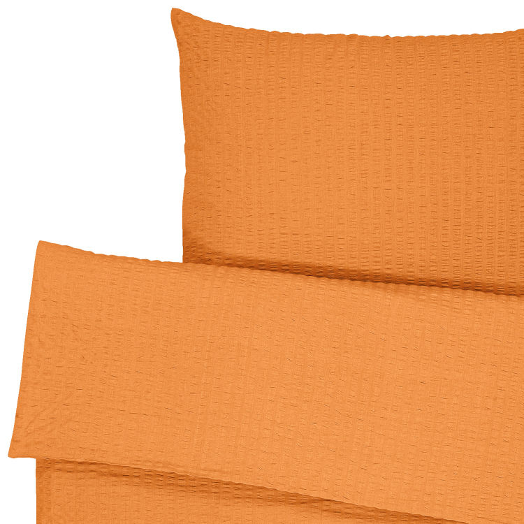 Bettwäsche-Set Mallorca Reißverschluss Seersucker, bügelfrei