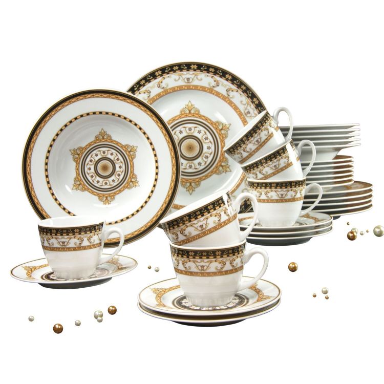 Majestosa schwarz - Kombiservice 30tlg