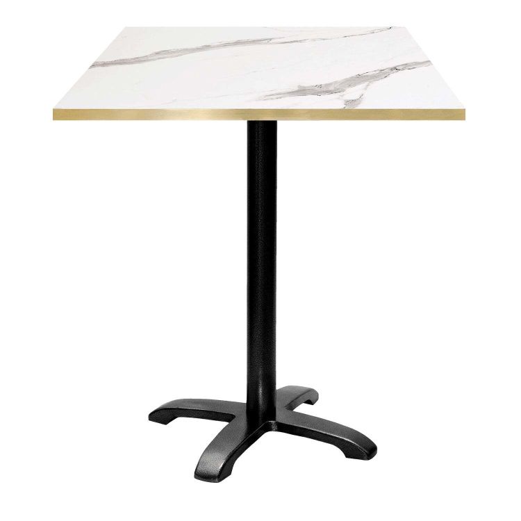 Stehtisch Bazila quadratisch - Dekor Holz & Uni