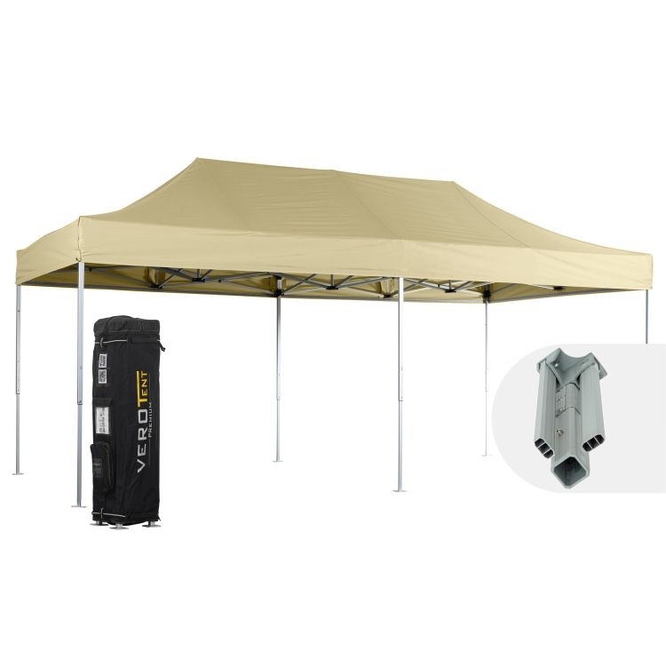 VeroTENT Faltpavillon 4x8m Classic mit Dach