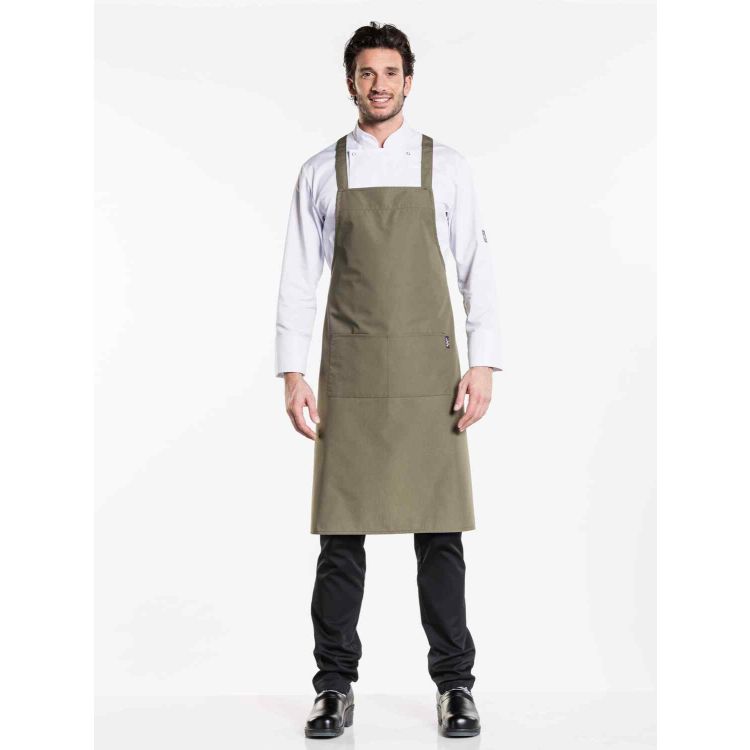 Latzschürze Cross Dark Olive W85 – L100