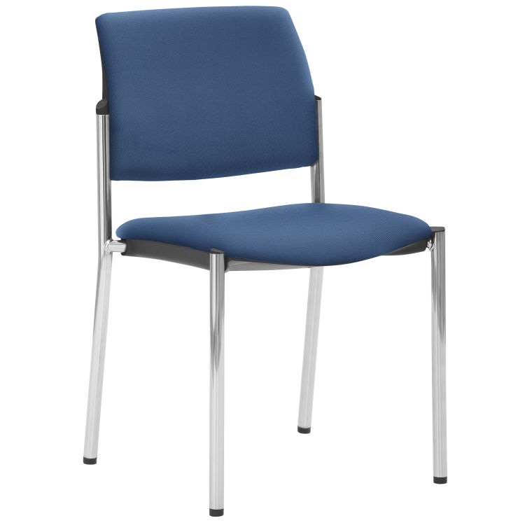 Stapel-/Konferenzstuhl 2518 (2 Stück Packung), Polyester-Stoff, 4-Fuß-Gestell