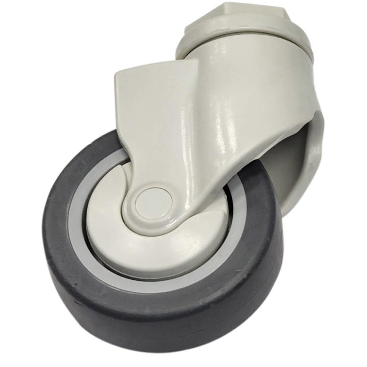 Roulette pivotante sans frein pour rayonnage de stockage en aluminium