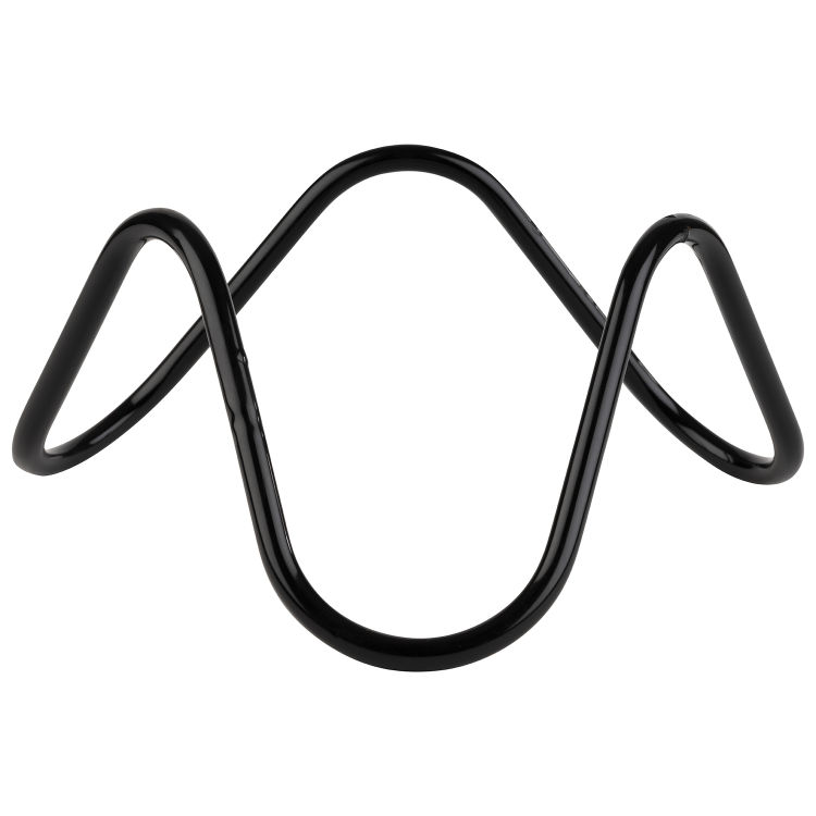 Buffetständer -WAVE- Ø 20 cm, H: 9,5 cm Metall, PVC, schwarz mit Antirutschbeschichtung