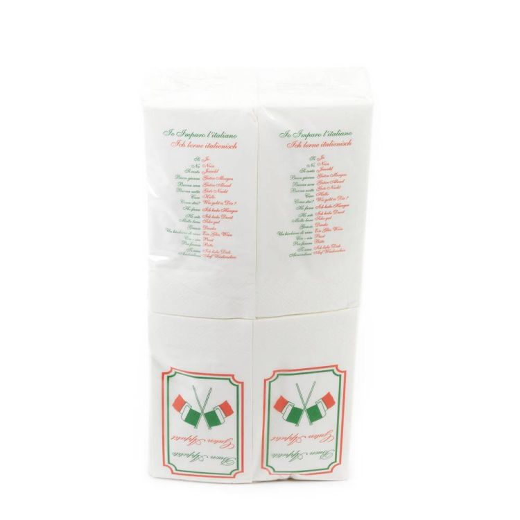 Servietten 40x40 cm, 2-lg., Ich lerne Italienisch