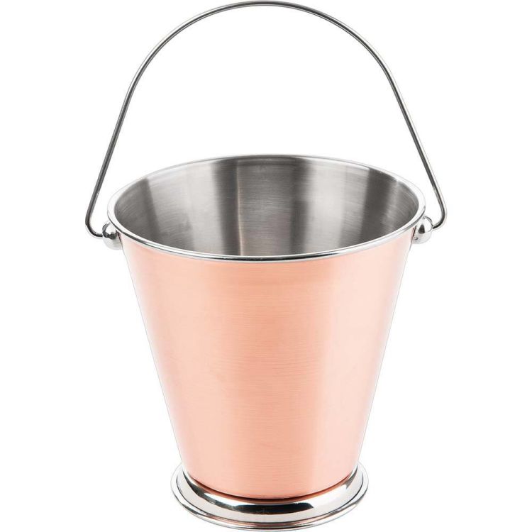 Seau de service, extérieur couleur cuivre, Ø 12 cm, hauteur 12 cm