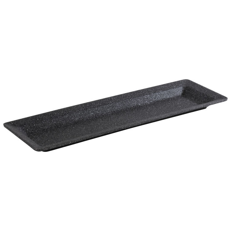 GN 2/4 Tablett -FROSTFIRE- 53 x 16,2 cm, H: 3 cm Aluminium, schwarz / silber antihaftbeschichtet