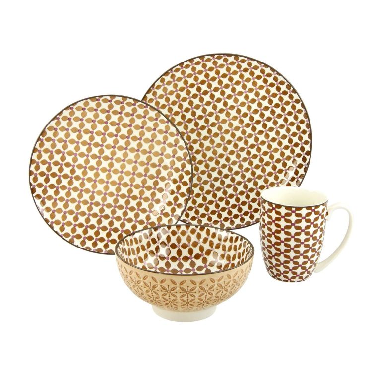 MANDALA braun - Single-Set 4-tlg.