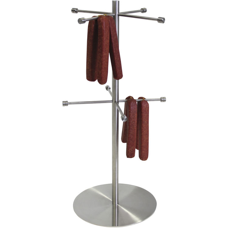 Présentoir à bretzels/ saucisses en acier inoxydable