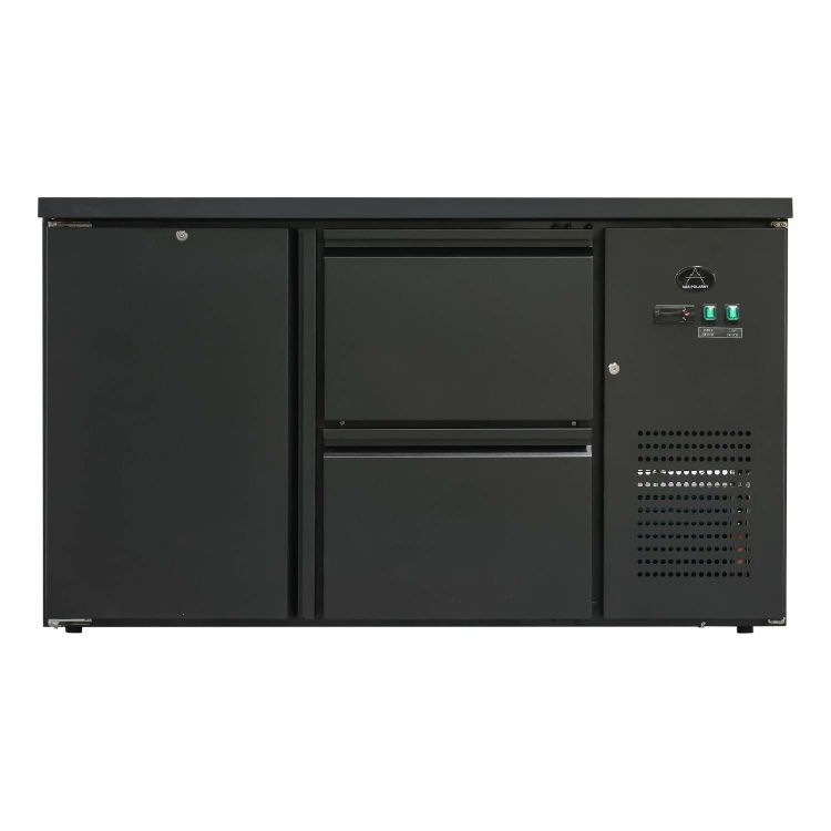 Flaschenkühltisch 280 Liter, Schwarz
