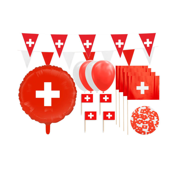XXL Schweiz Party Dekorations Set