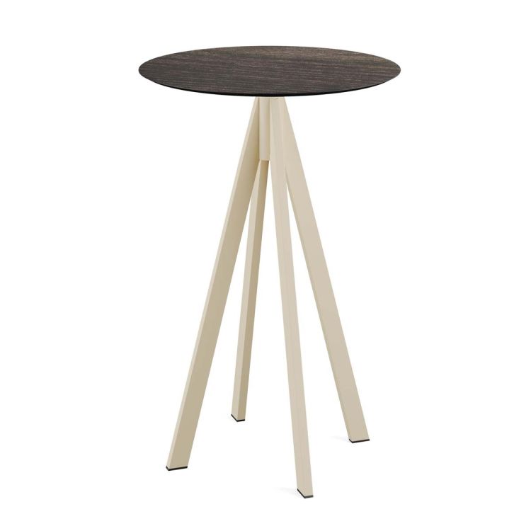 Stehtisch Infinity Sand Gestell + HPL rund