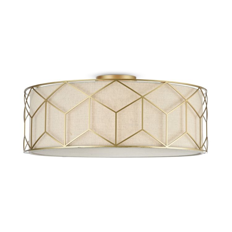 Deckenleuchte Messina, Gold, 5-flammig, E27, exkl. Leuchtmittel