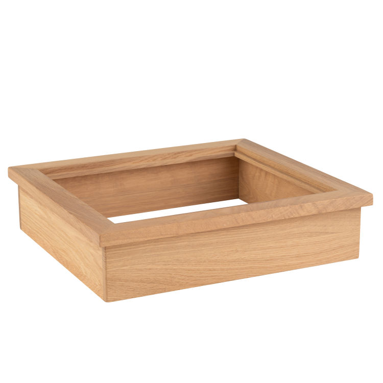 Holzrahmen 35,4 x 32,5, H: 8,5 cm Eiche (wasserfest lackiert) passend zu Artikel 12275
