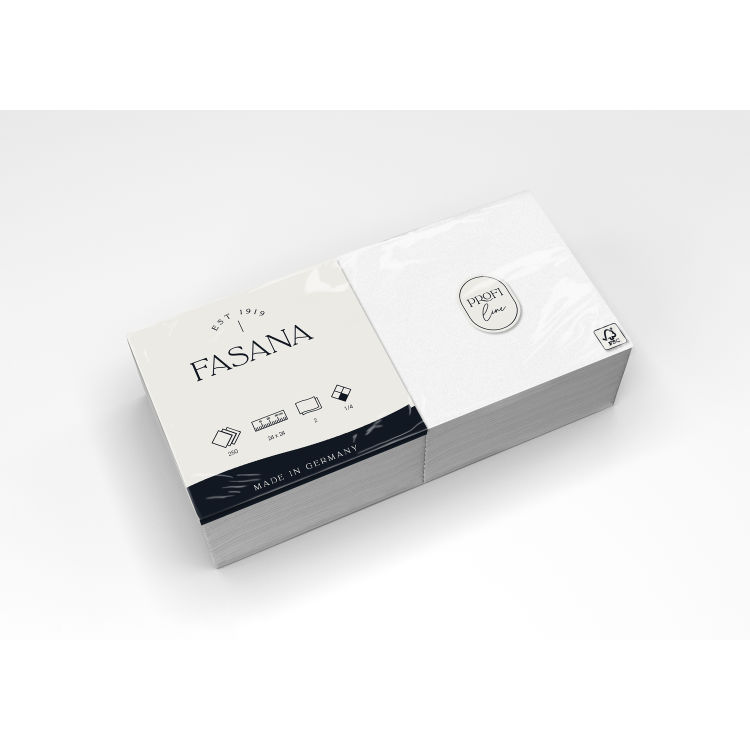 Zelltuchservietten, 2-lagig, 1/4 Falzung