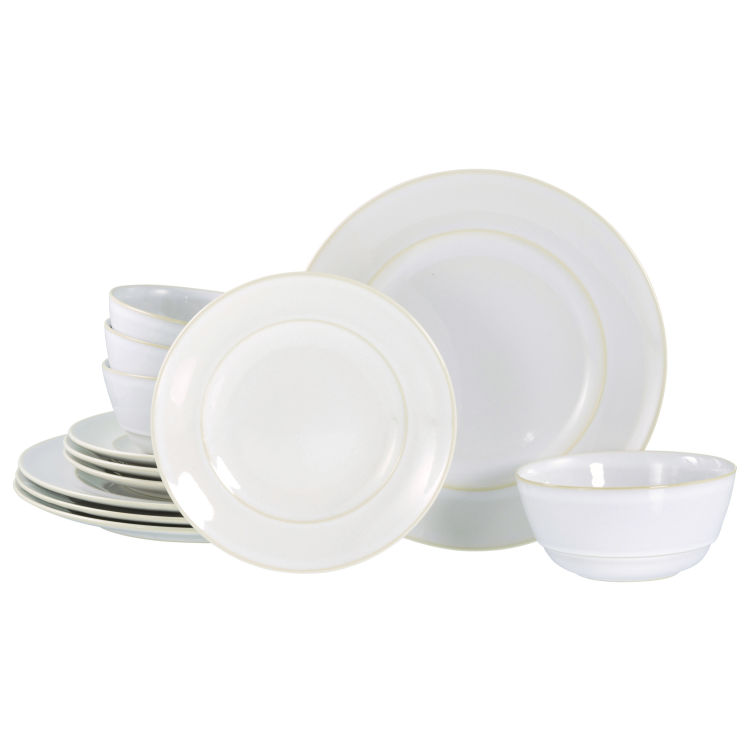 Antique offwhite - Tellerset 12-tlg