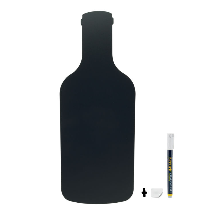 Wandtafeltafel - Flaschensilhouette - Kreidestift und Klett-Kit für Wandmontage inklusive - Auslaufmodell